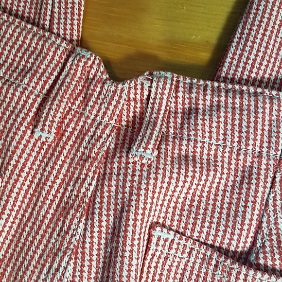 Vintage red and white striped wide leg Capri jeans - Picture 6 of 8